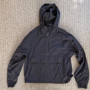 Vuori Gray Hooded Windbreaker